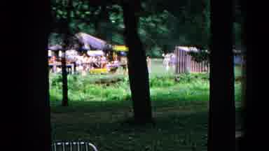 COLD SPRINGS NEW YORK USA-1963: Family Gather Outdoors At Campsite With Classic Cars
