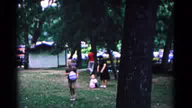Cold Springs New York USA (1963): Family Gathering In The Park For A Party