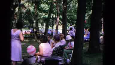 Cold Springs New York USA (1963): Part Children Balloons Boys Adults Gathering