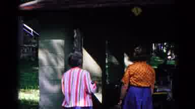 Cold Springs New York USA (1963): The Two Lady Are Talking Something Outside Of
