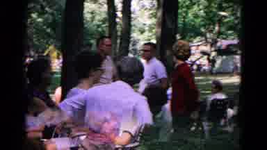 Cold Springs New York USA (1963): Group Of Families Lounging In A Park