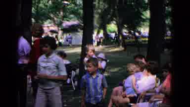 Cold Springs New York USA (1963): Family Gathering At A Park With Trees And Green