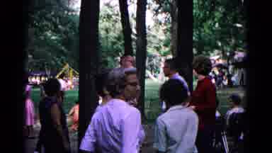 Cold Springs New York USA (1963): Old People Standing Around In A Park