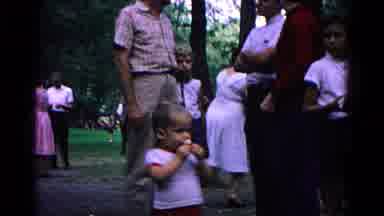 Cold Springs New York USA (1963): In The Park Many Families Are There One Child Is