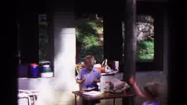 Cold Springs New York USA (1963): Children Play At Family Gathering While Adults