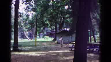 Cold Springs New York USA (1963): Women Prepare Food And Drinks Under A Park