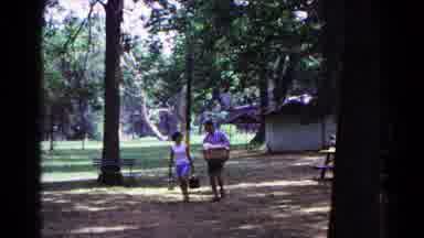 Cold Springs New York USA (1963): Husband Wife And Grandfather Making Their Way To