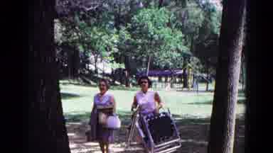 Cold Springs New York USA (1963): Older Women And Men Sitting In Lounge Chairs At