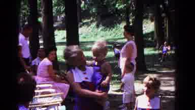 Cold Springs New York USA (1963): Many Families In The Outdoors Having Picnics