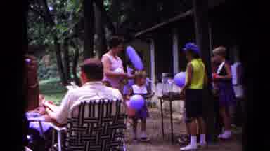 Cold Springs New York USA (1963): Boy With Yellow Balloon At A Party With Kids And