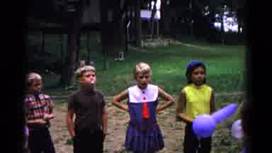 Cold Springs New York USA (1963): Children Lining Up At Fair Waiting For Something
