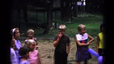 Cold Springs New York USA (1963): Young Kids Standing Around And Blowing Bubbles