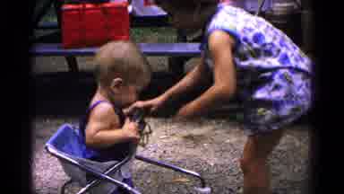 Cold Springs New York USA (1963): The Two Kids Are Playing Very Happily In The