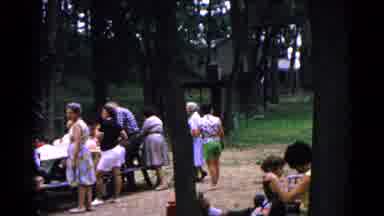 Cold Springs New York USA (1963): People Are Enjoying A Holiday In The Woods On A