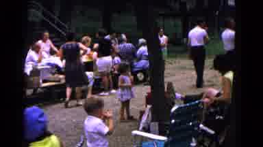 Cold Springs New York USA (1963): Large Group Of People At A Park Having A Picnic