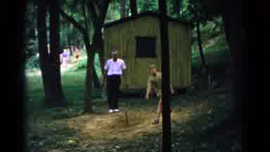 Cold Springs New York USA (1963): People Gathered Relaxing In Lawn Chairs And