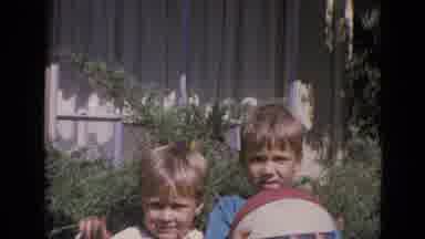 Lincoln Nebraska (1963): Kids Waving And Holding Basketball Look Happy