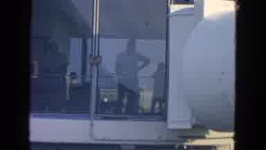 San Francisco California (1963): People Inside A White Thing Looking Through A