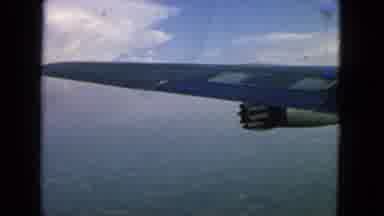 San Francisco California (1963): Sky Plane Shakey Wing Blue Clouds Dots Old