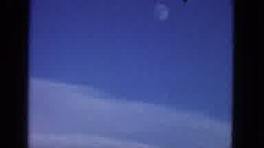 San Francisco California (1963): Aerial View Of Sky Clouds And Moon On A Clear Day