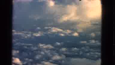 San Francisco California (1963): View From High Up Of Fluffy Clouds And Sun's