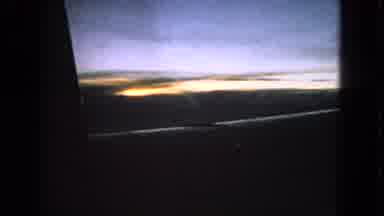 San Francisco California (1963): Early Dawn Sunrise In Blue And Yellow Through A