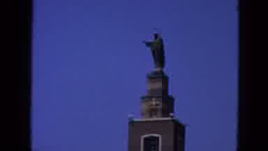 San Francisco California (1963): Cars Driving Around A Statue On The Streets Of