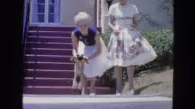 San Francisco California (1963): The Two Persons Are Playing In The Dog Outside Of