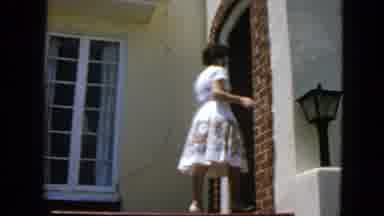 San Francisco California (1963): One Lady Standing In The Front Of The House And