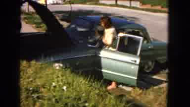 San Francisco California (1963): Women Cleaning A Car