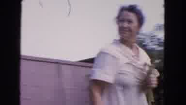 San Francisco California (1963): Home Video Of A Woman And Dog In A Yard