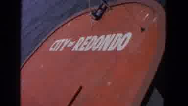 San Francisco California (1963): Moving Boat Marking City Of Redondo On Open Water
