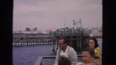 San Francisco California (1963): Family On Boat Ride Near A Pier