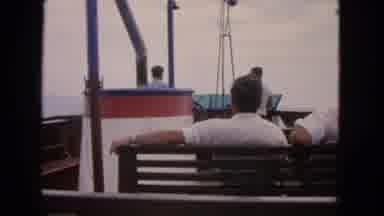 San Francisco California (1963): A Group Of People Is Traveling On The Sea By The