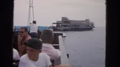 San Francisco California (1963): Passengers Aboard Ship Look Towards Another Ship