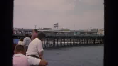 San Francisco California (1963): View From Moving Boat Of Long Pier Jutting Out