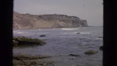 San Francisco California (1963): Watching The Ocean's Waves On The Rocky Coast On