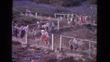San Francisco California (1963): Tourists Hiking Through An Area While Trying Not