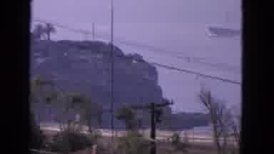 San Francisco California (1963): Shot Of A Coast With A Large Boat Slowly Moving