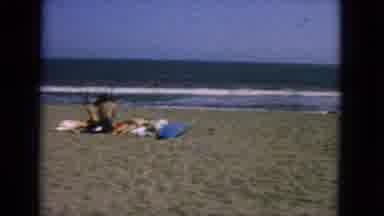 San Francisco California (1963): People Enjoying Day At Beach Wading Into The
