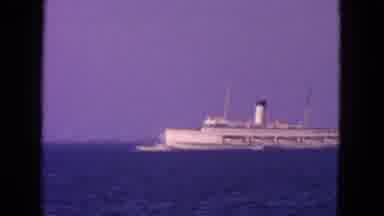 San Francisco California (1963): View Of White Ship On Open Water On A Bright