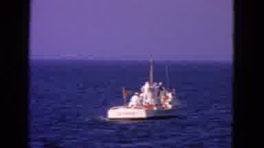 San Francisco California (1963): View Of White Boat In Open Water On A Bright