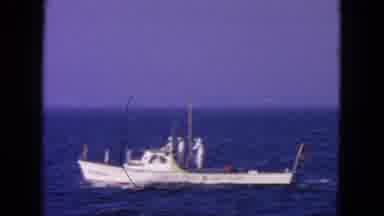 San Francisco California (1963): Distant Footage Of A Small Boat And Its Crew At