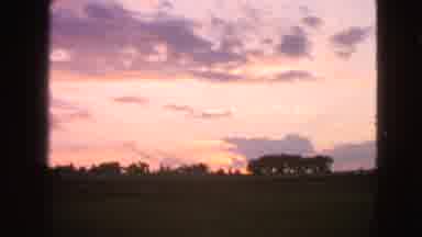 Walworth Wisconsin USA (1963): Pretty Clouds And Sunset In The Country Looking