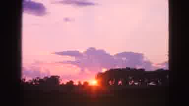 Walworth Wisconsin USA (1963): Beautiful Sunset With Pink And Purple Hues On The