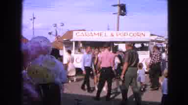 Walworth Wisconsin USA (1963): Crowd Of People Walking By A Caramel And Popcorn