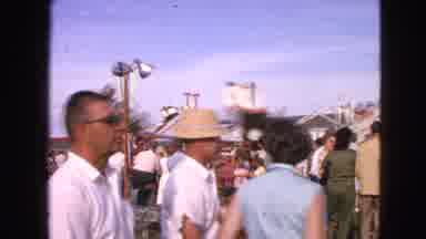 Walworth Wisconsin USA (1963): People Enjoying Local Fair Simple Ride Pictured Old