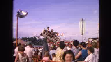 Walworth Wisconsin USA (1963): Kids Riding On A Carnival Ride