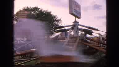 Walworth Wisconsin USA (1963): Carnival Goers On A Vintage Spinning Ride Called