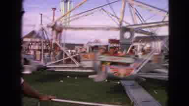 Walworth Wisconsin USA (1963): A View Of People Having Fun At An Amusement Park